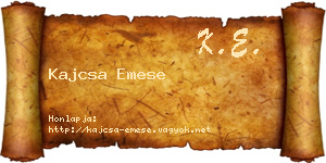 Kajcsa Emese névjegykártya
